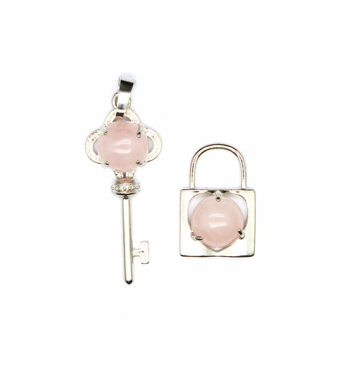 crystal stone couple keylock pendant polynomial suit fashion
