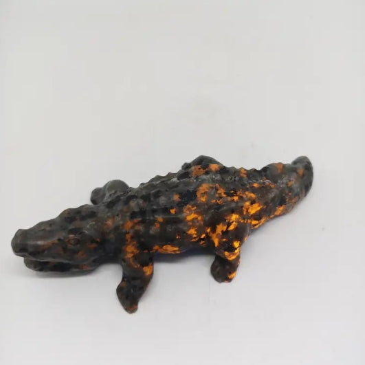 natural yooperlite crocodile carving ornaments healing 200.6g