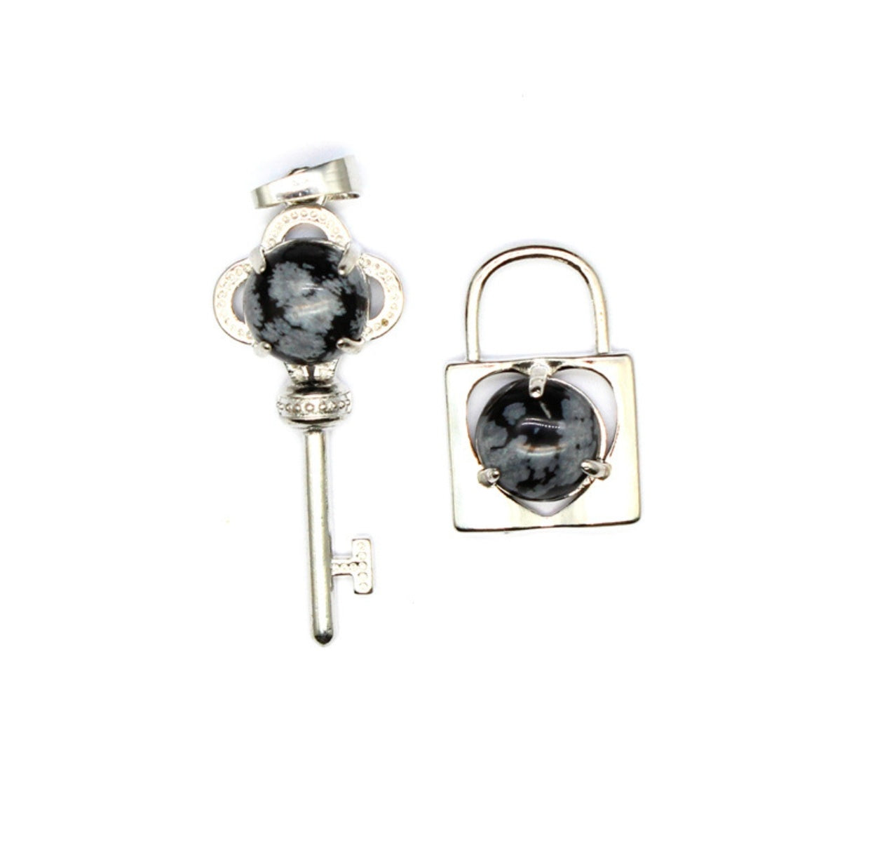 crystal stone couple keylock pendant polynomial suit fashion