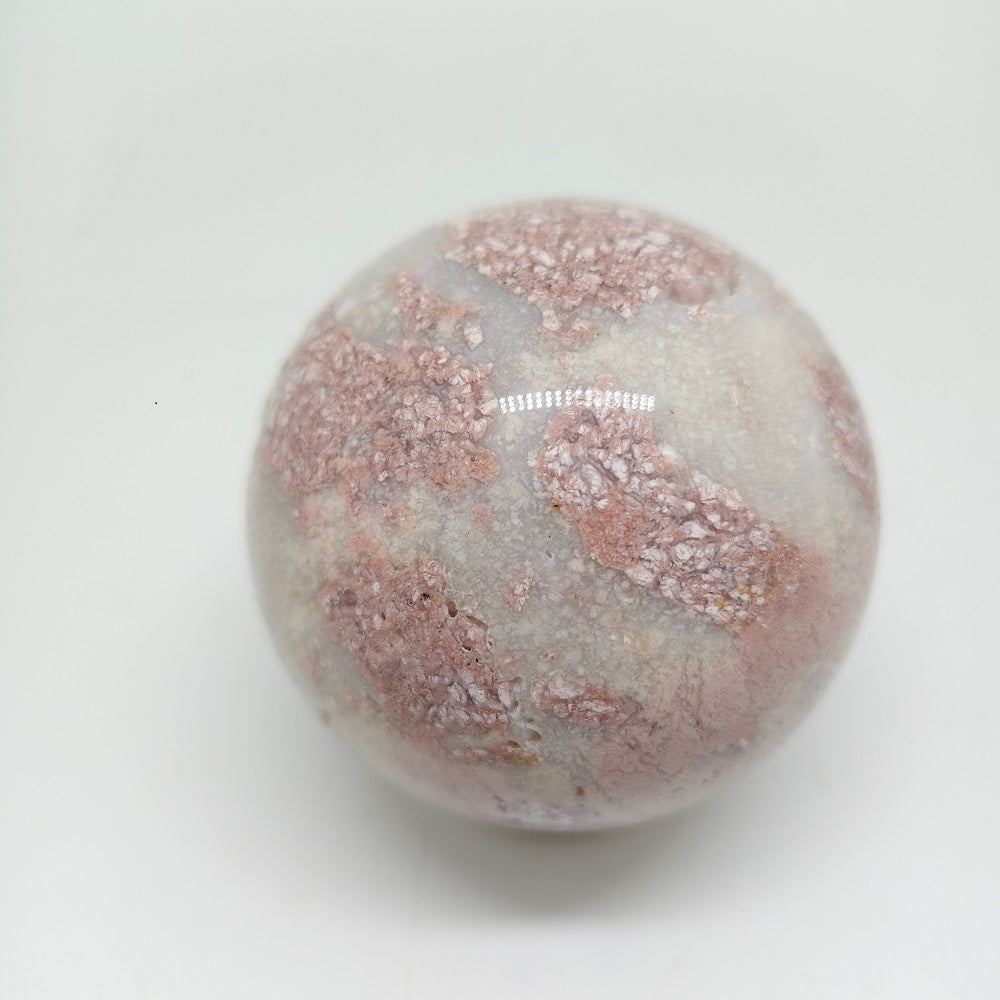 452g natural pink agate sphere ornaments healing