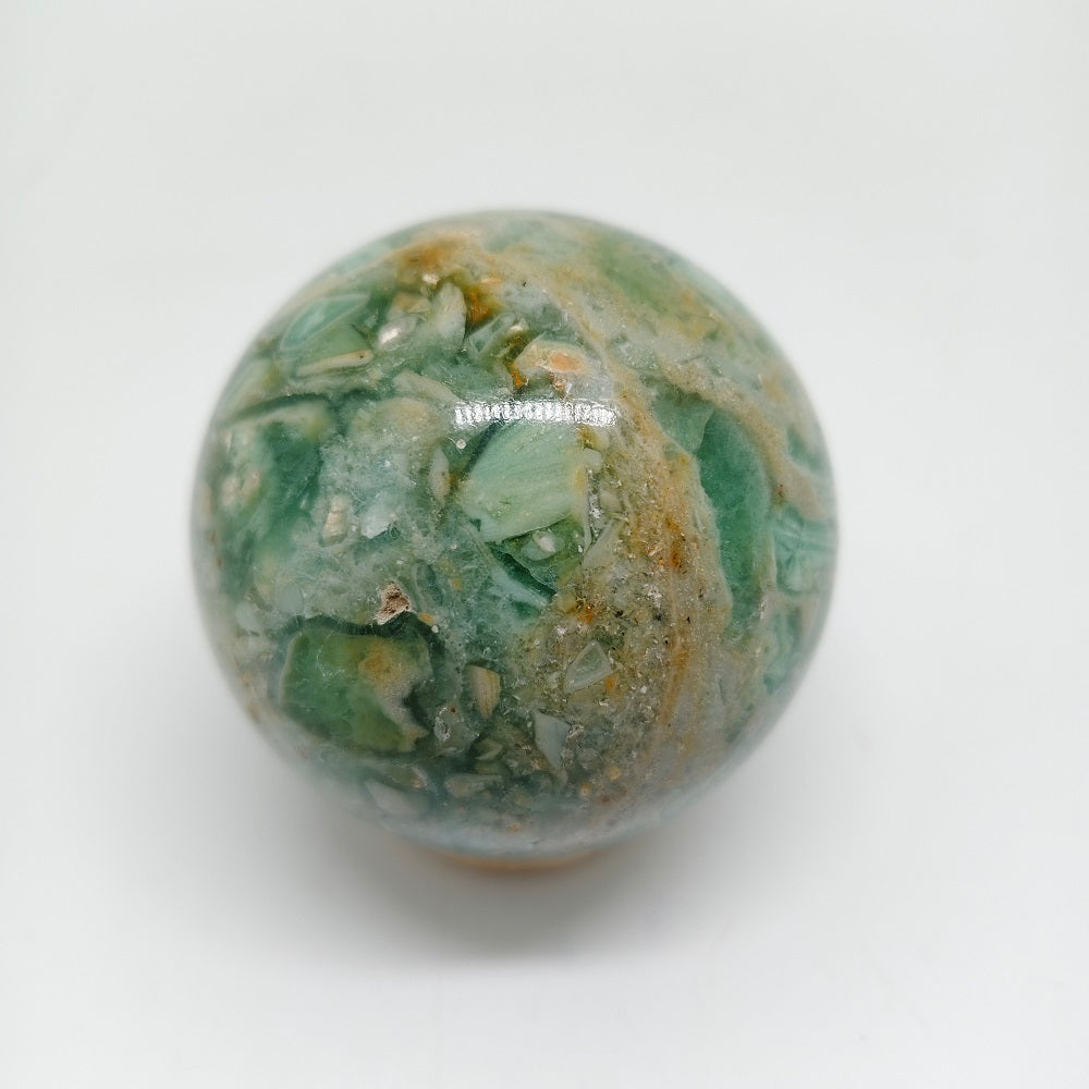 438g natural green quartz sphere ornaments healing