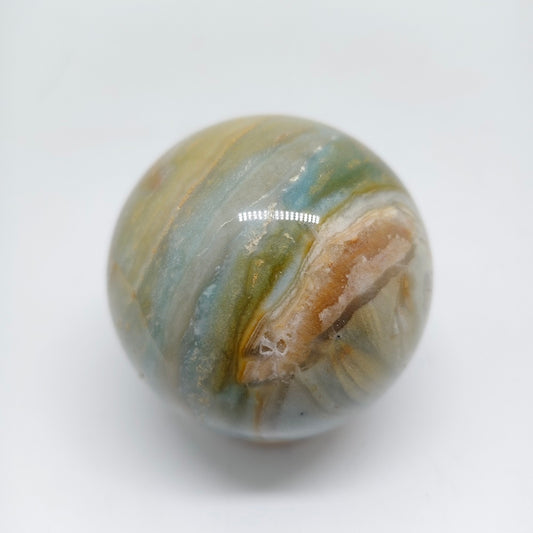 415.8g natural Caribbean calcite sphere ornaments healing