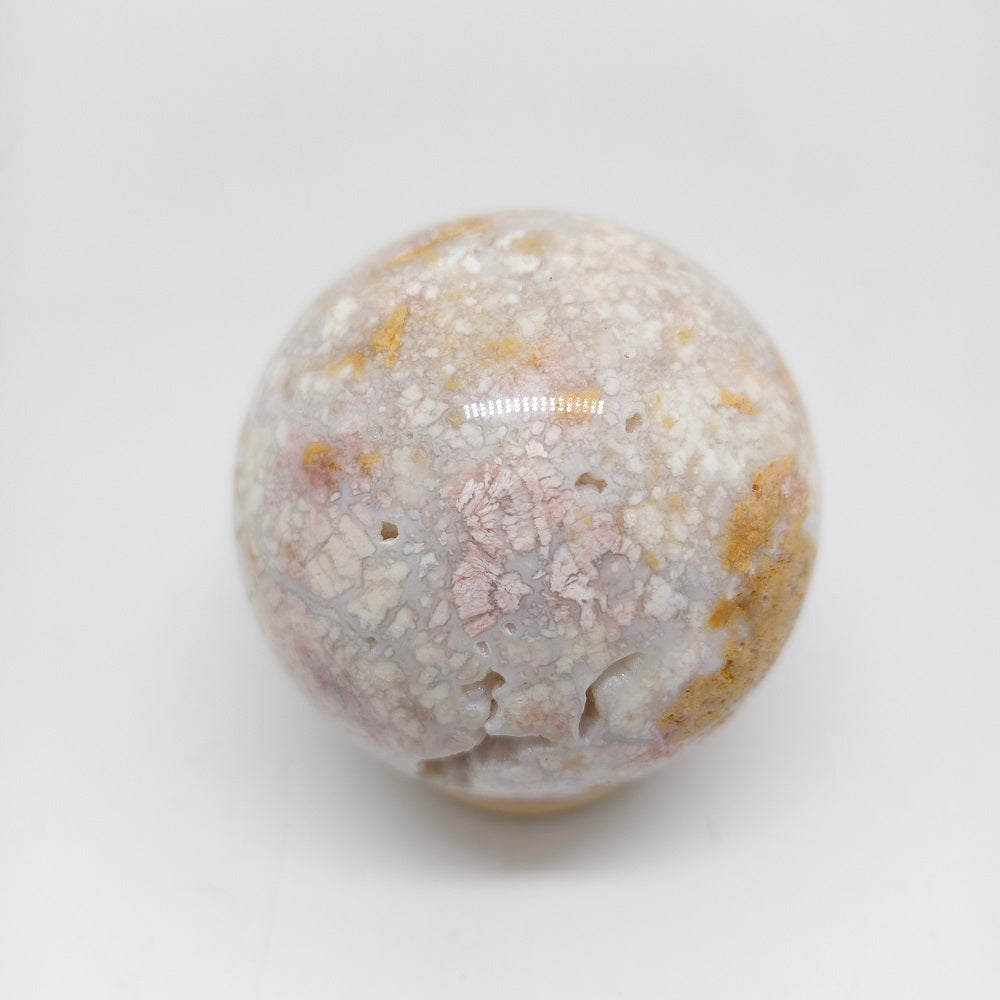 330.8g natural pink agate sphere ornaments healing