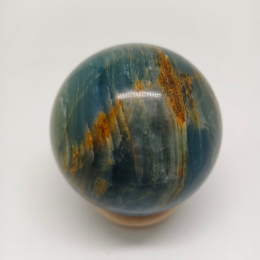 480g natural blue onyx sphere ornaments healing