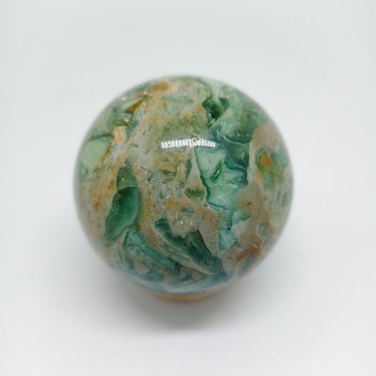 438g natural green quartz sphere ornaments healing
