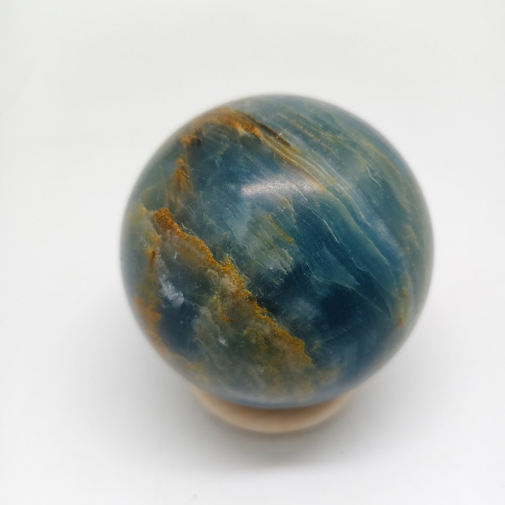 480g natural blue onyx sphere ornaments healing