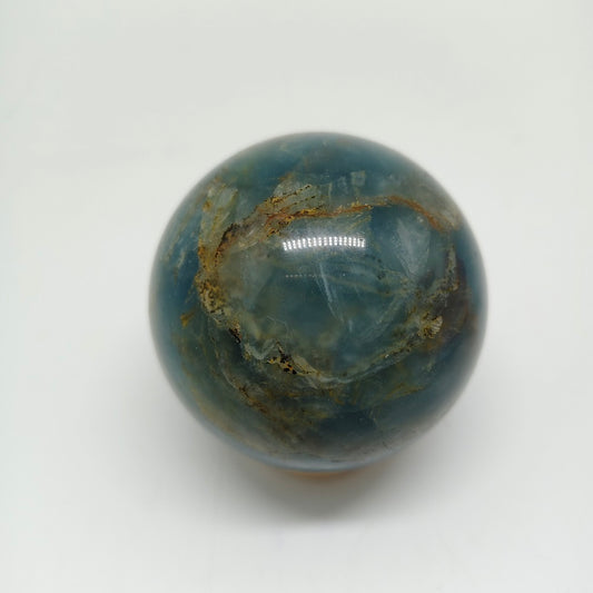 393.8g natural blue onyx sphere ornaments healing