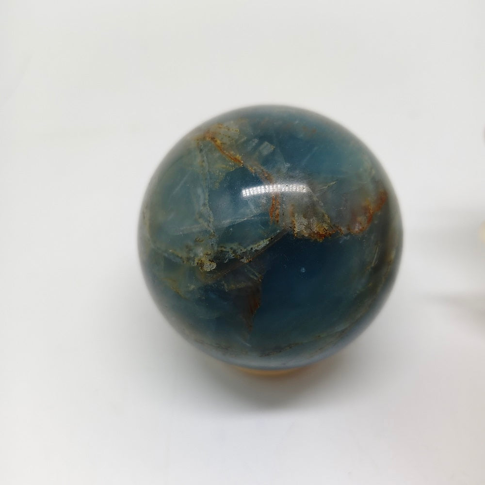 393.8g natural blue onyx sphere ornaments healing