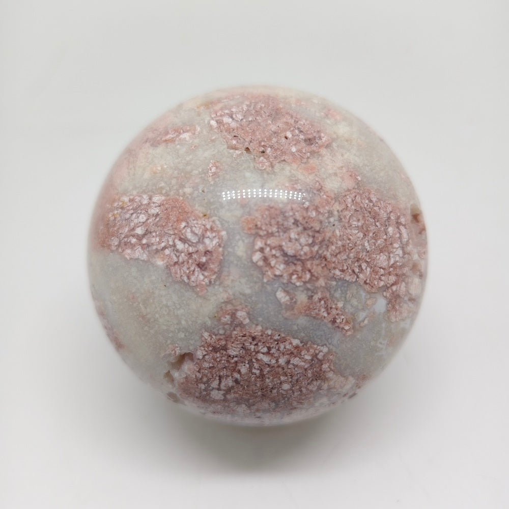 452g natural pink agate sphere ornaments healing