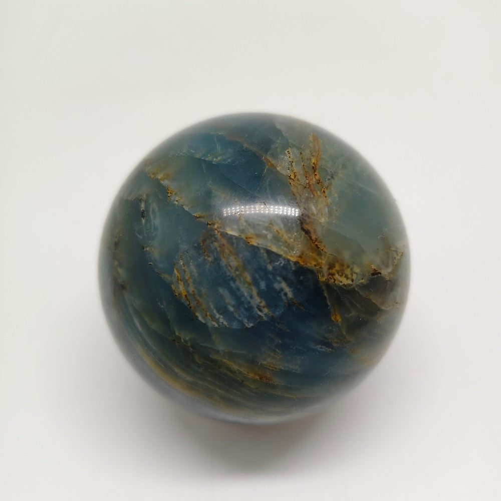 393.8g natural blue onyx sphere ornaments healing