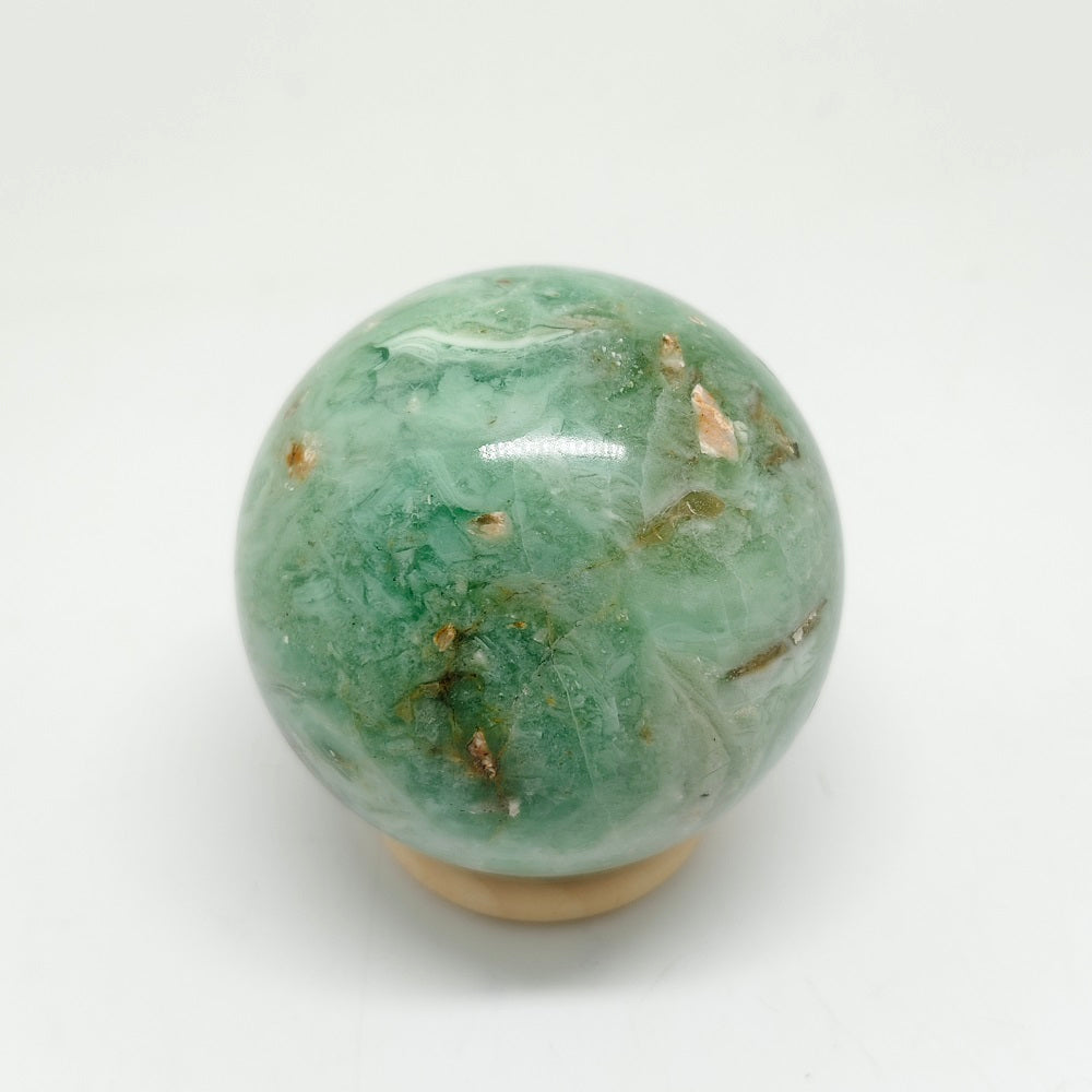 370gnatural green quartz sphere ornaments healing