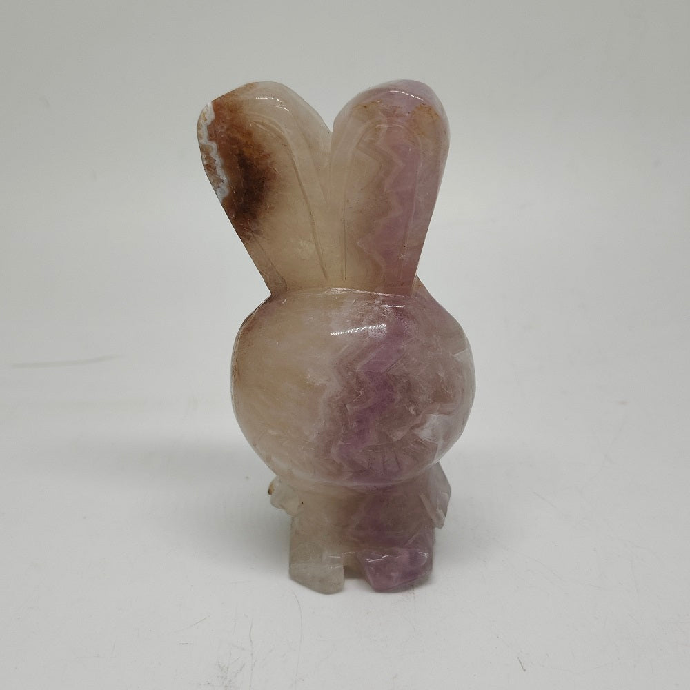 238.4g natural amethyst rabbit carving ornaments healing