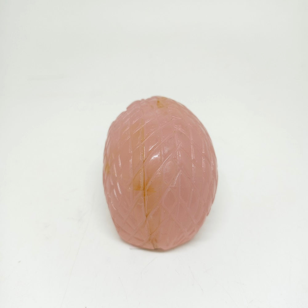 254.7g natural rose quartz hedgehog carving ornaments healing