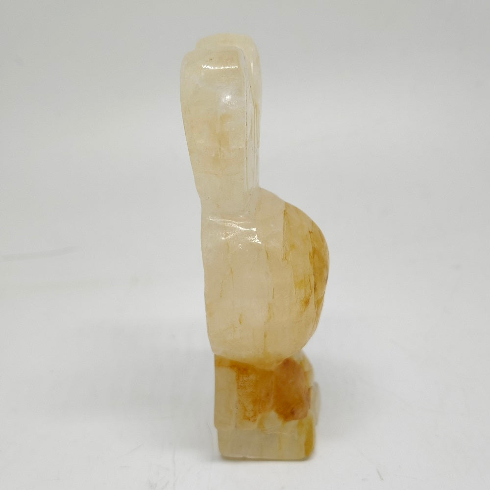181.7g natural golden healer rabbit carving ornaments healing