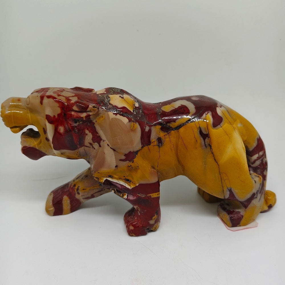 mookaite leopard carving ornaments healing 1.429kg