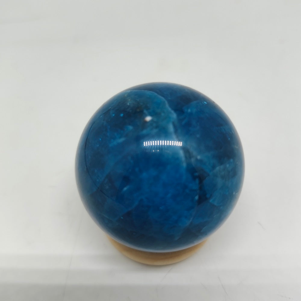 183.2g natural blue apatite sphere ornaments healing