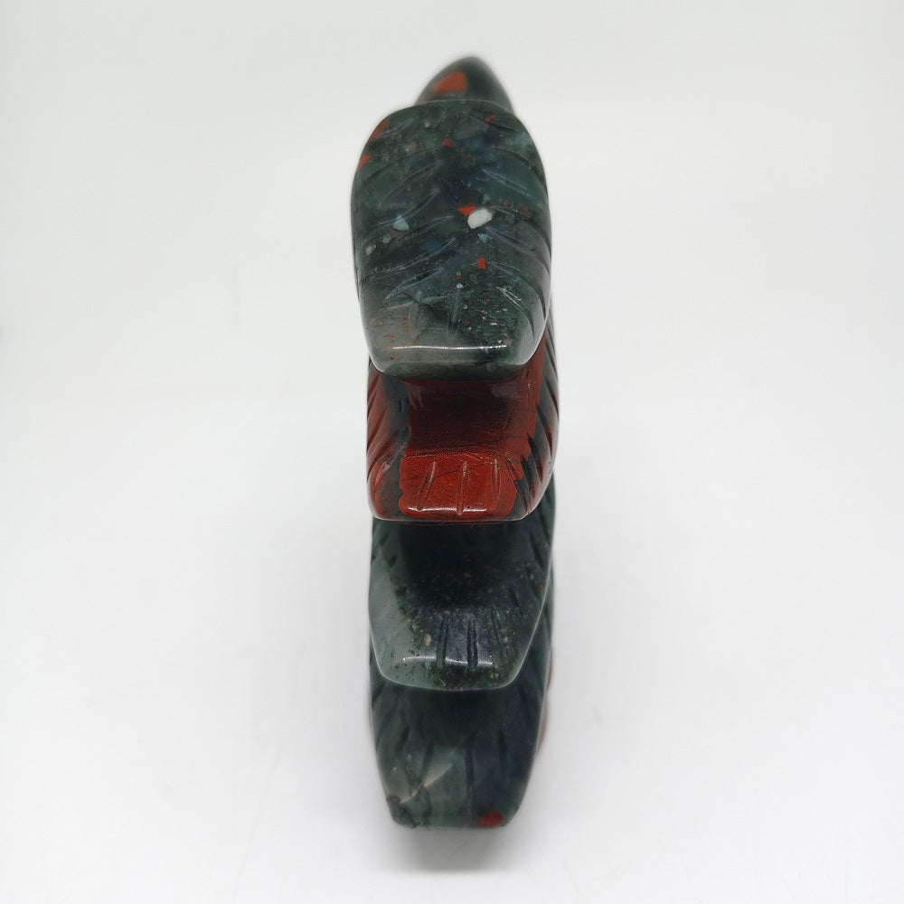 African blood stone bird carving ornaments healing 303.9g