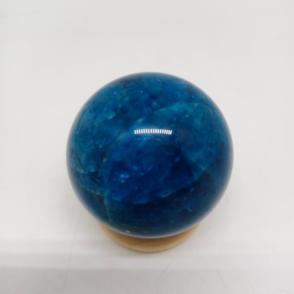 183.2g natural blue apatite sphere ornaments healing