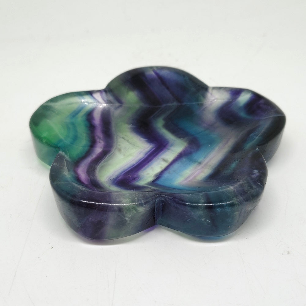 222g natural fluorite flower base carving ornaments healing