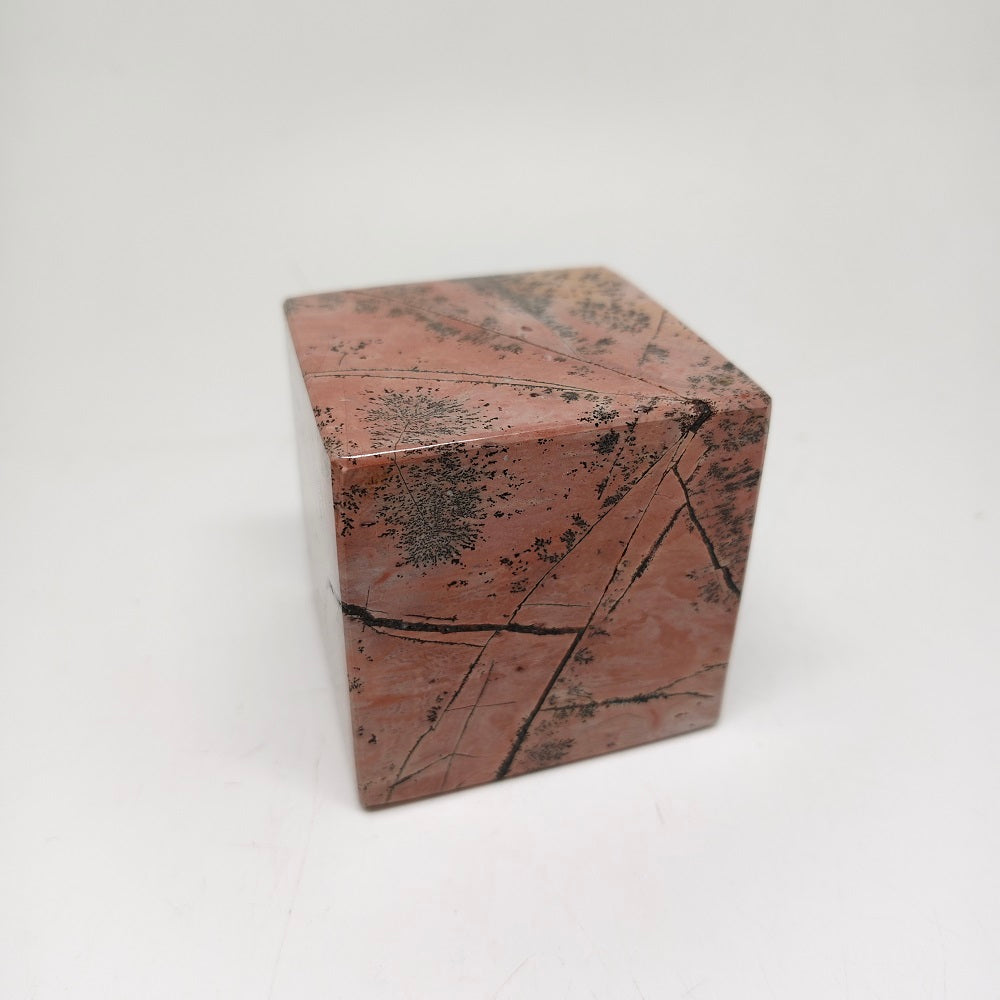 577.5g natural Chinese painting stone square carving ornaments healing