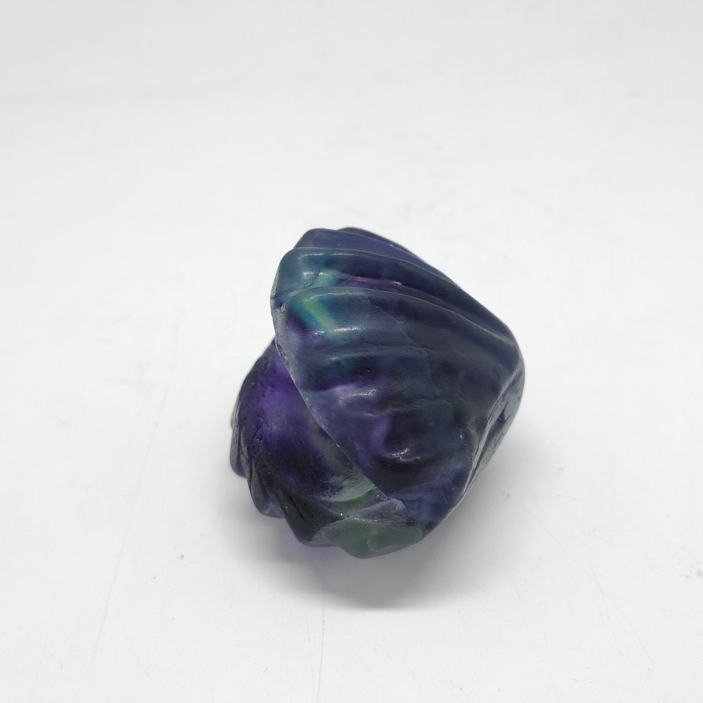 98.4g natural fluorite clam shell carving ornaments healing