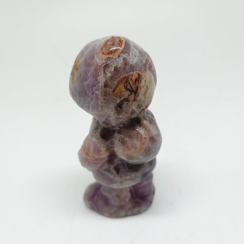 136.7g natural amethyst skull Jack carving ornaments healing