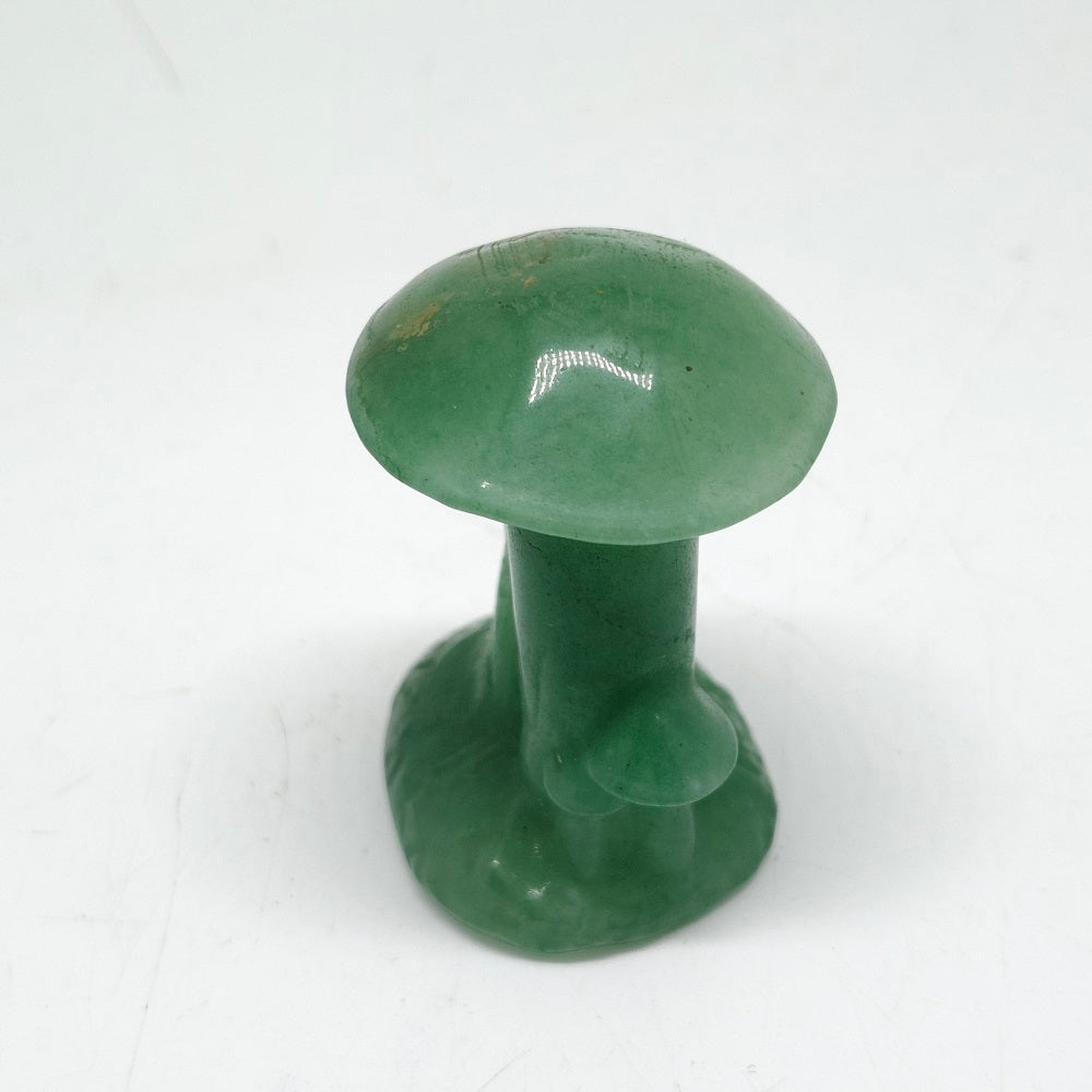 90.1g natural green aventurine mushroom carving ornaments healing