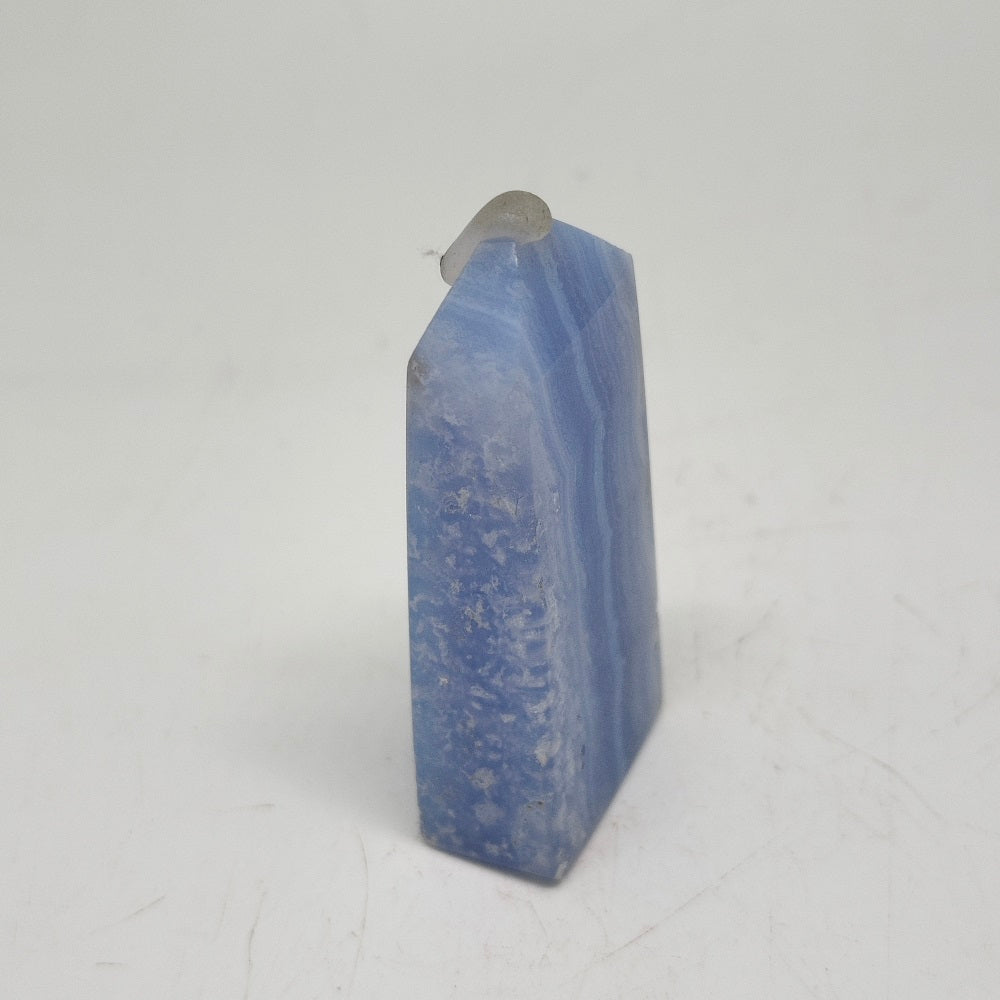natural blue lace agate tower ornaments healing 62g