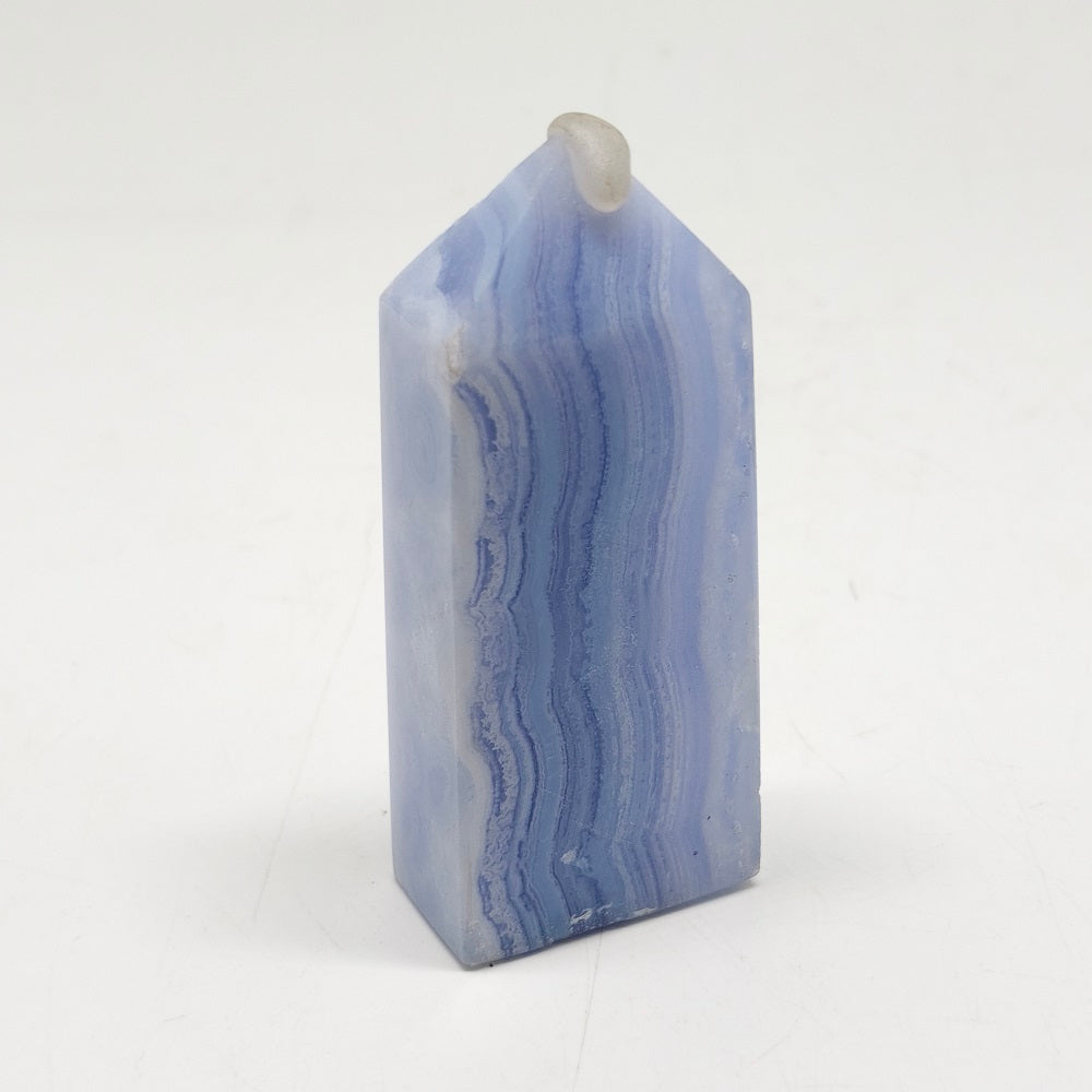 natural blue lace agate tower ornaments healing 65.7g