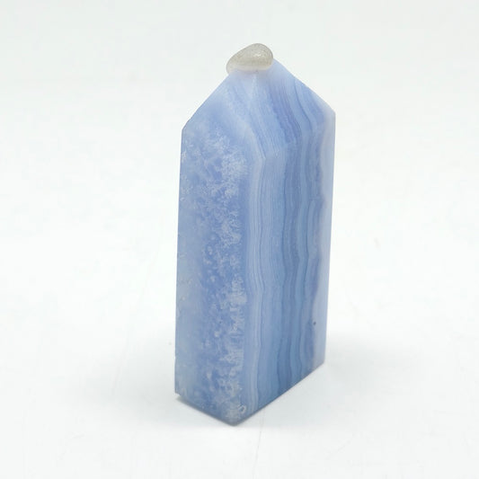 natural blue lace agate tower ornaments healing 65.7g