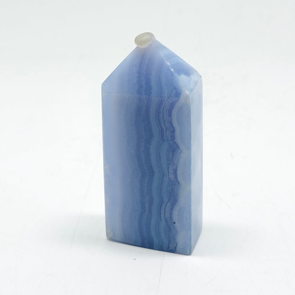 natural blue lace agate tower ornaments healing 65.7g