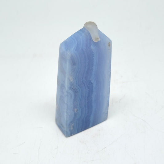 natural blue lace agate tower ornaments healing 62g