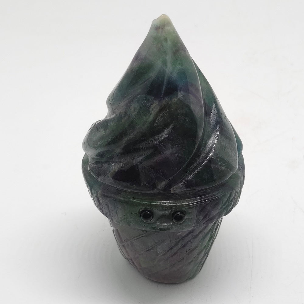 natural fluorite ice cream carving ornaments healing 377.7g