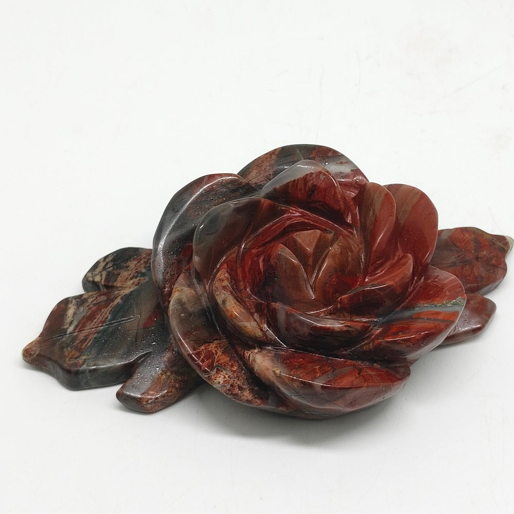 natural African blood stone flower carving ornaments healing 225.8g