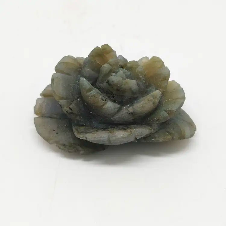 natural labradorite flower carving ornaments healing 95.2g