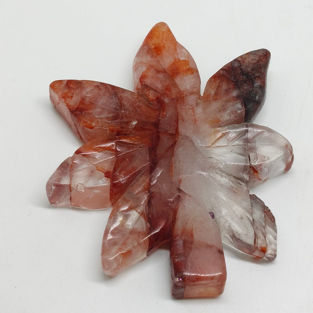 red henatoid maple leaf carving ornaments healing 161.9g