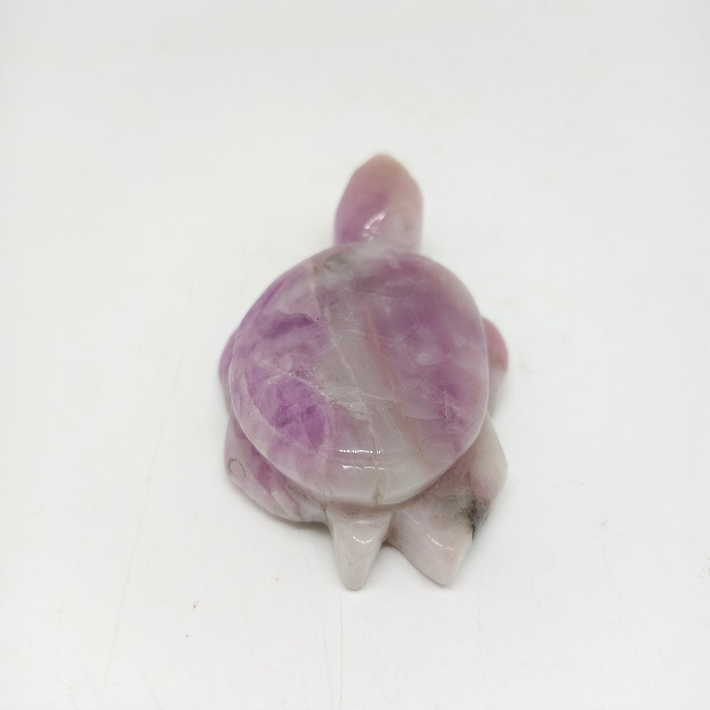 natural kunzite turtle carving ornaments healing 109.9g