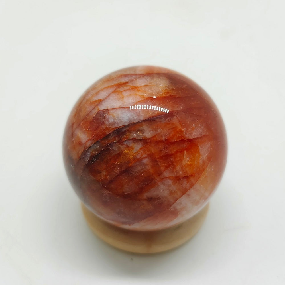 natural red hematoid sphere ornaments healing 120g