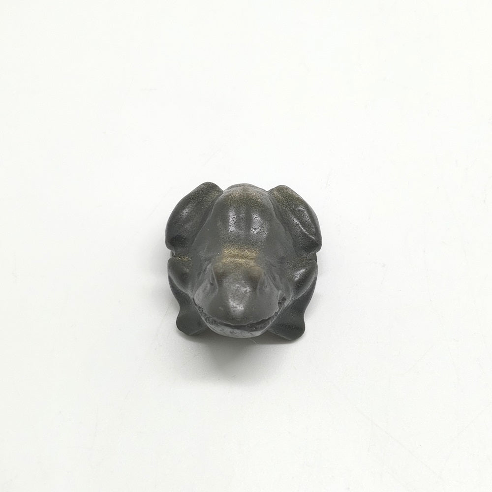 natural golden obsidian frog carving ornaments healing 20.8g