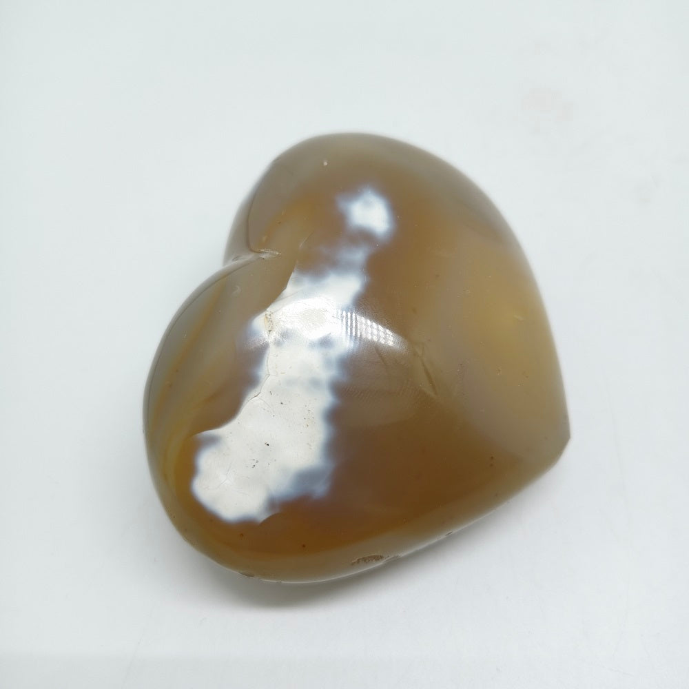 natural orca agate heart carving ornaments healing 361g