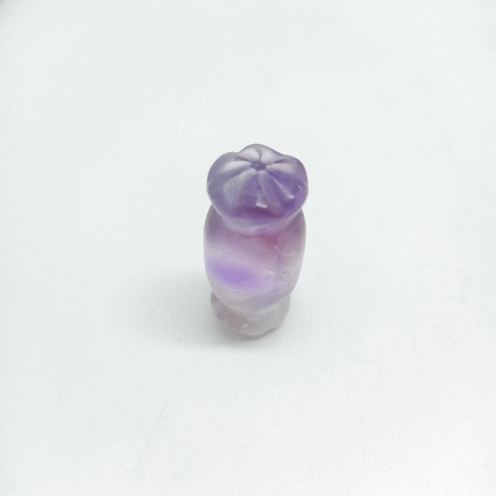 natural purple fluorite candy carving ornaments healing 17.5g