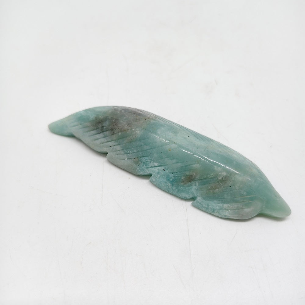 carribean calcite leaves carving ornaments healing 48.7g