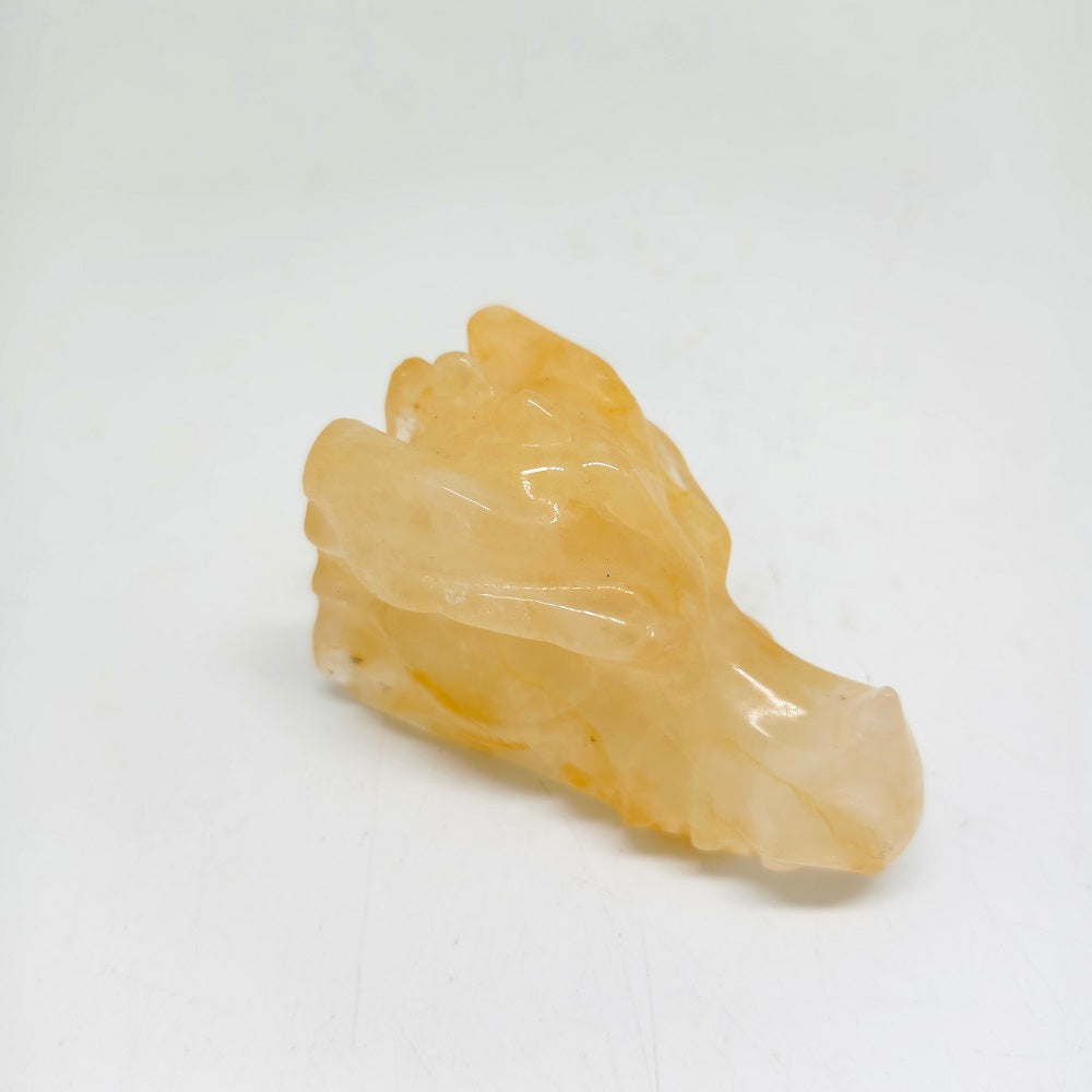 golden healer dragon head carving ornaments healing 123.3g