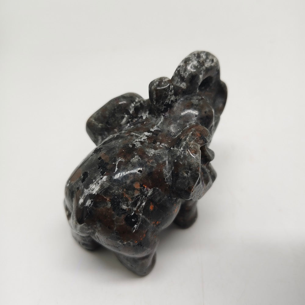 yooperlite elephant carving ornaments healing 226.3g