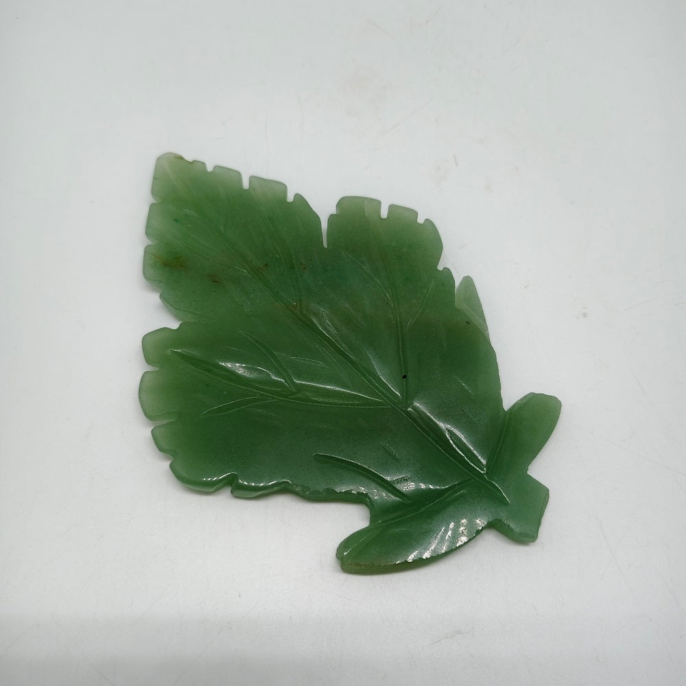 green aventurine leaves carving ornaments healing 115.5g