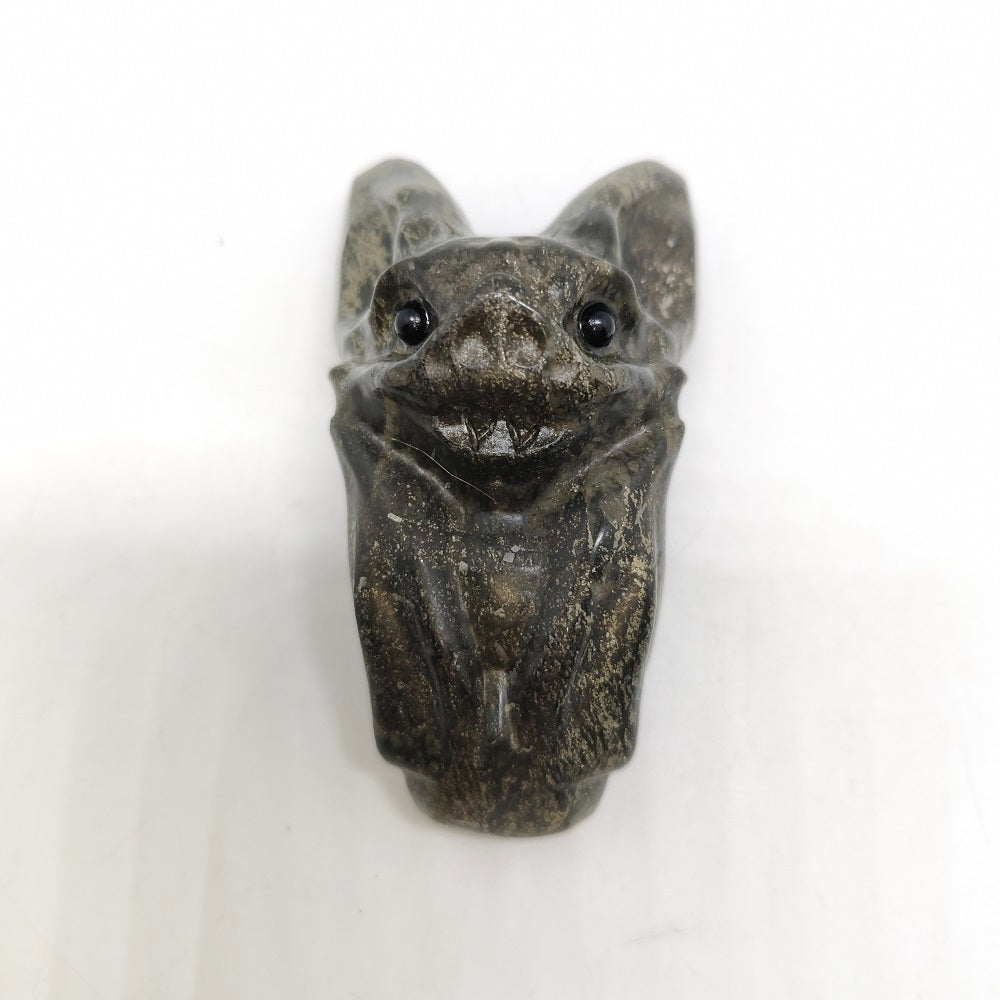 pyrite bat carving ornaments healing 136g