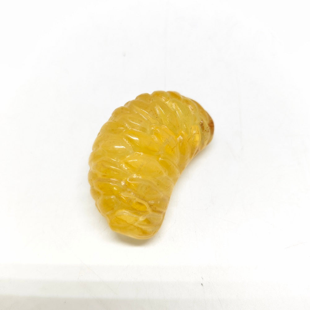 fluorite orange segment carving ornaments healing 65g