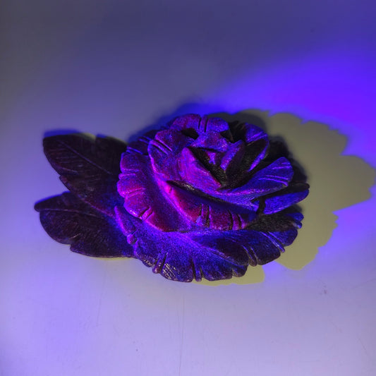 ruby kyhnaite flower carving ornaments healing 312.8g