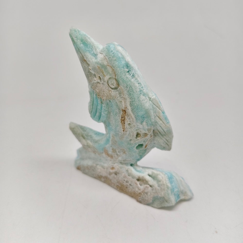hemimorphite dolphin carving ornaments healing 143.8g