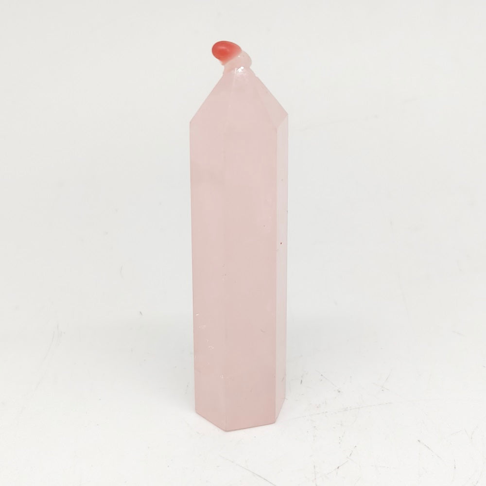 rose quartz tower ornaments healing 70.9g